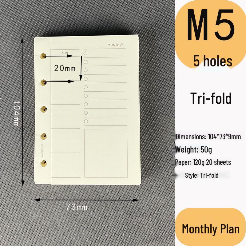 Chen Shi M5 Loose-leaf Planner with Transparent PP Shell and 120G Inner Pages