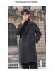 Cappotto di lana a doppio petto da uomo di tendenza 2025 - Capospalla invernale di media lunghezza
