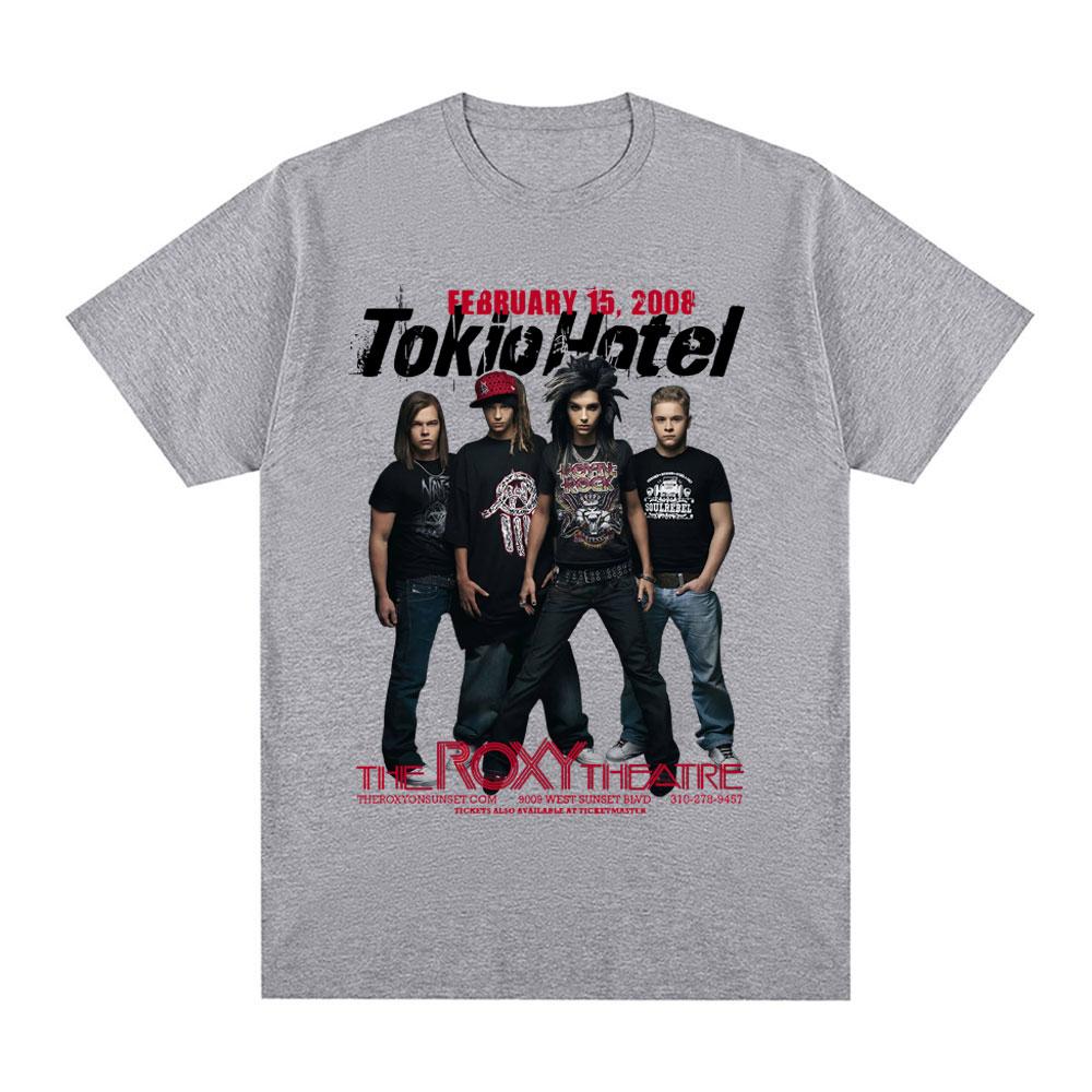 Maglietta Grafica Musicale Rock Band Tokio Hotel Uomo Donna Hip Hop Punk Gotica Maglietta in Puro Cotone Magliette a Manica Corta Oversize