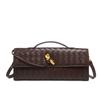 Handwoven Bag Soft Leather Lock Dinner Bag Medieval Baguette Bag Long Fashion