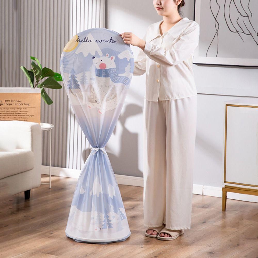 PEVA Floor Fan Cover Waterproof Fan Protective Cover Reuseable Electric Fan Dustproof Cover