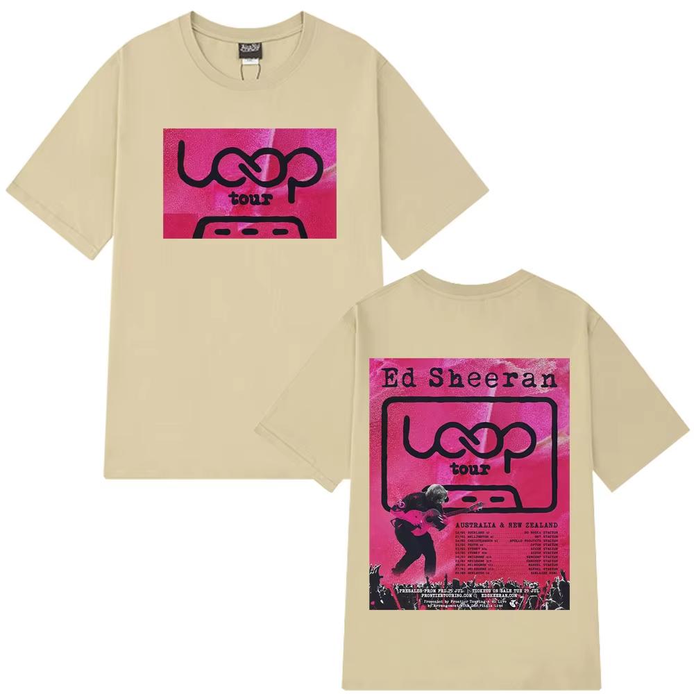 Ed Sheeran Loop Tour Australia and New Zealand 2026 Tour T Shirt Men's Women Aesthetic T-shirts Summer Casual T-shirts Fan Gifts
