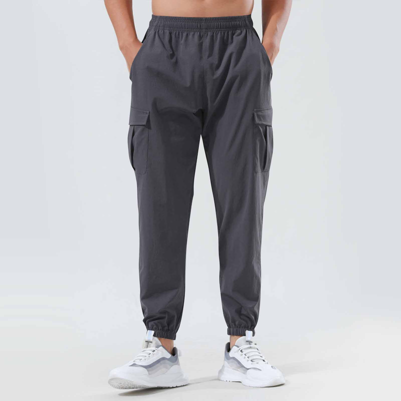 Men s Multi Pocket Jogger Trousers  Casual Sportswear Trousers L