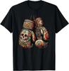 Mexican Vintage Style Boxing Gloves Aztec Mayan Fighter T-Shirt