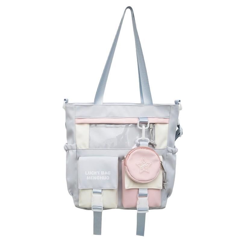 Student Carrying Book Bag Female Elementary School Student Tutoring Bag Canvas Large Capacity Cute Children Tutoring Bag Female Crossbody Bag