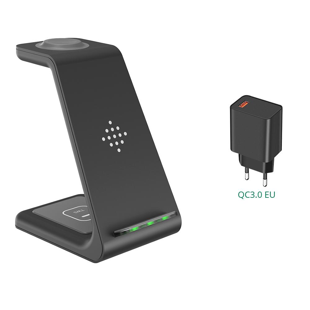 Qi 3 In 1 Ladegerät Ständer Für Apple Watch/Airpods Pro Schnelle Drahtlose Ladeständer Für Iphone 14 Pro Max/13/12/8 Ladegeräte