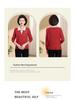 Elegant Embroidered Knit Lapel Sweater for Middle-Aged & Elderly Women - Autumn/Winter Style