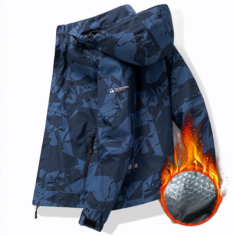 Φθινοπωρινό και Χειμερινό Νέο Ανδρικό Ευέλικτο Καθημερινό Τοπ Μπουφάν με Κουκούλα