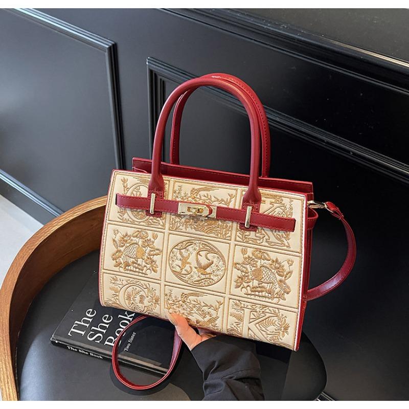 Embroidery Mother Bag New High-end Women's Bag Handbag Messenger Girl