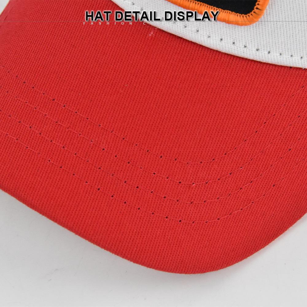 Embroidery Baseball Cap Fishbone Weaving Label Embroidery Cap Mesh Cap Bent Brim Sun Hat Summer Hat Sun Hat