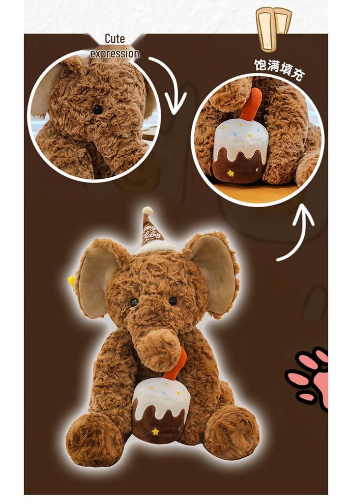 Cute Sitting Elephant Plush Toy Birthday Gift
