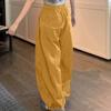 Women's High Waisted Drooping Sensation Quick Drying Wide Leg Solid Color Casual Pants