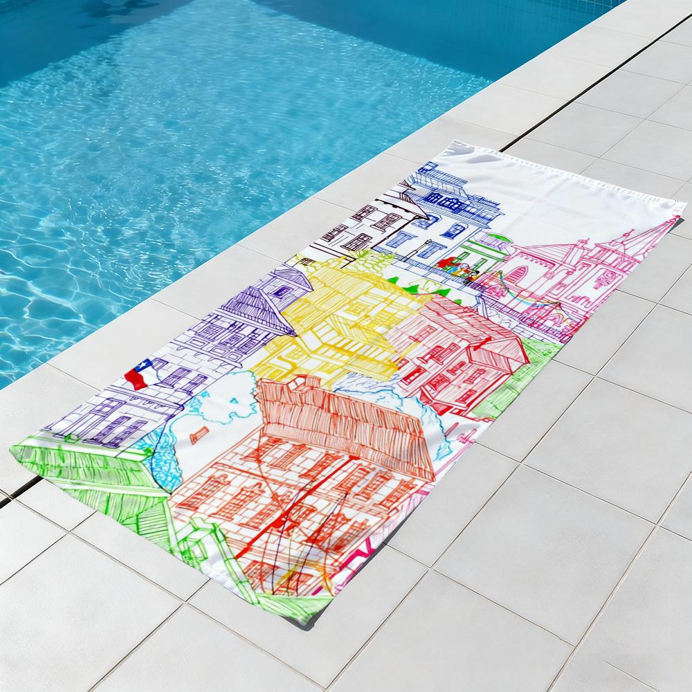 Colorful Linen Building Towel Beach Quick Dry Soft Pool Towels Gift for Travel Gym Shower Camping Sports