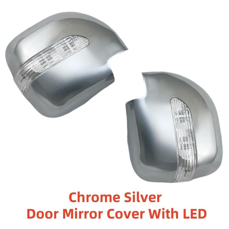 Car ABS Chrome Rearview Accessories Plated Trim Door Mirror Cover With LED For Mitsubishi Montero V73 2001 2002 2003 2004 2005