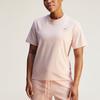 Adidas X Stella McCartney Collaboration Sportswear True Casuals Crew Neck Short Sleeve T-Shirt Women Tops Steam-Pink JI5163