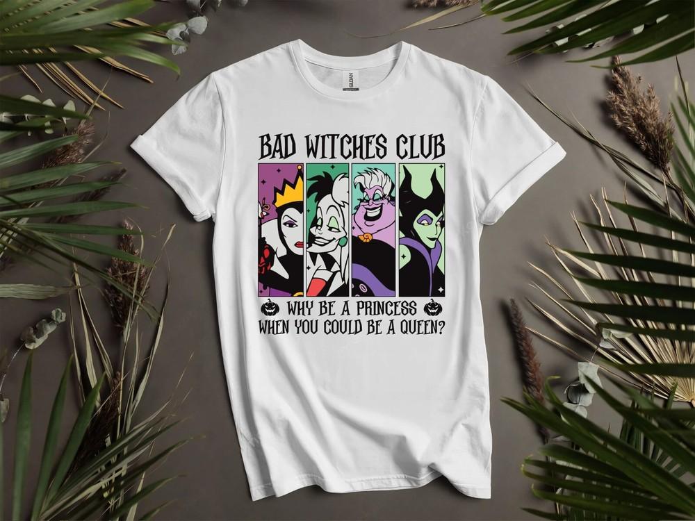 

Bad Witches Club Halloween Poster T-shirt T shirt Men Women Unisex Tshirt K913 4XL