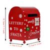 Christmas Mailbox Metal Letter Box Postbox Xmas Delivery Mailbox for Garden Christmas Party Wedding Party Farmhouse Holiday