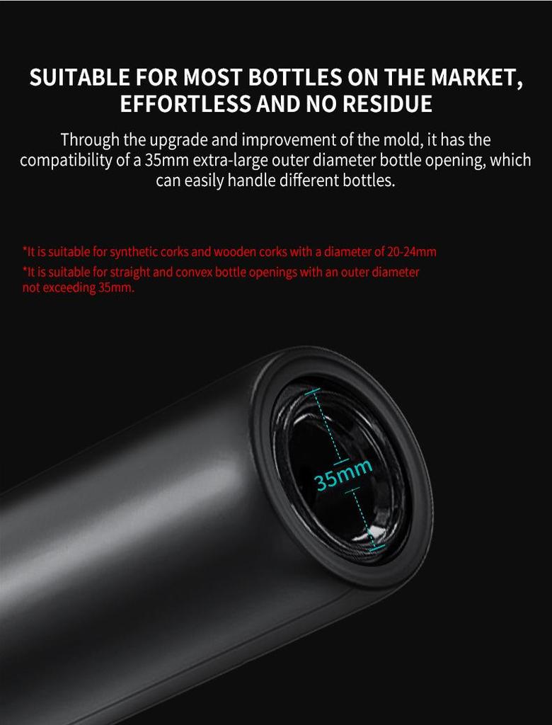 Cross-Border Electric Automatic Wine Bottle Opener, Plastic Material