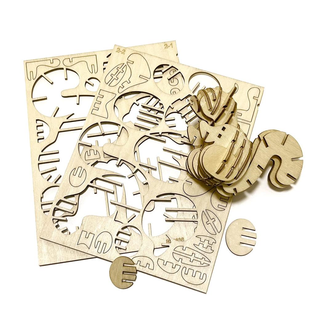 Squirrel A 3D wooden puzzle and DIY craft kit for kids and adults alike educational toy for boys and girls a great 3D art piece and a great gift for