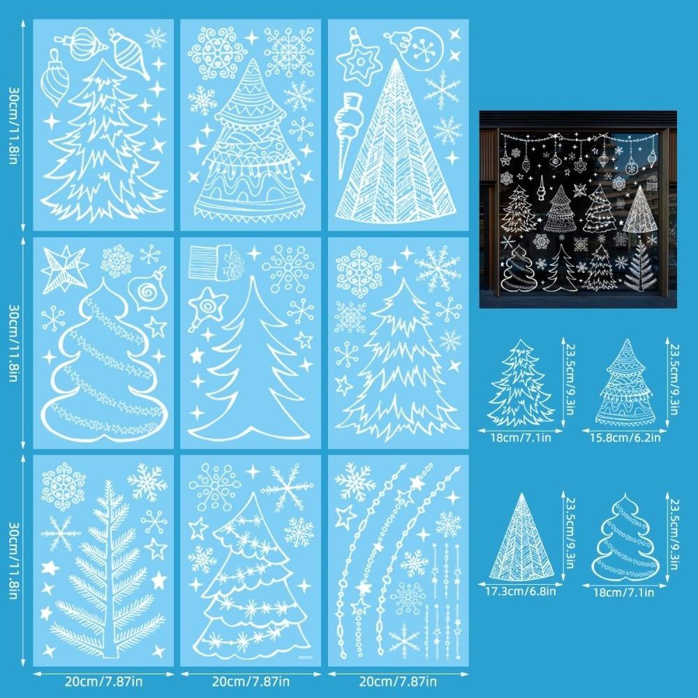 White Castle Christmas Window Sticker Self Adhesive Static Cling Decals Xmas Season
