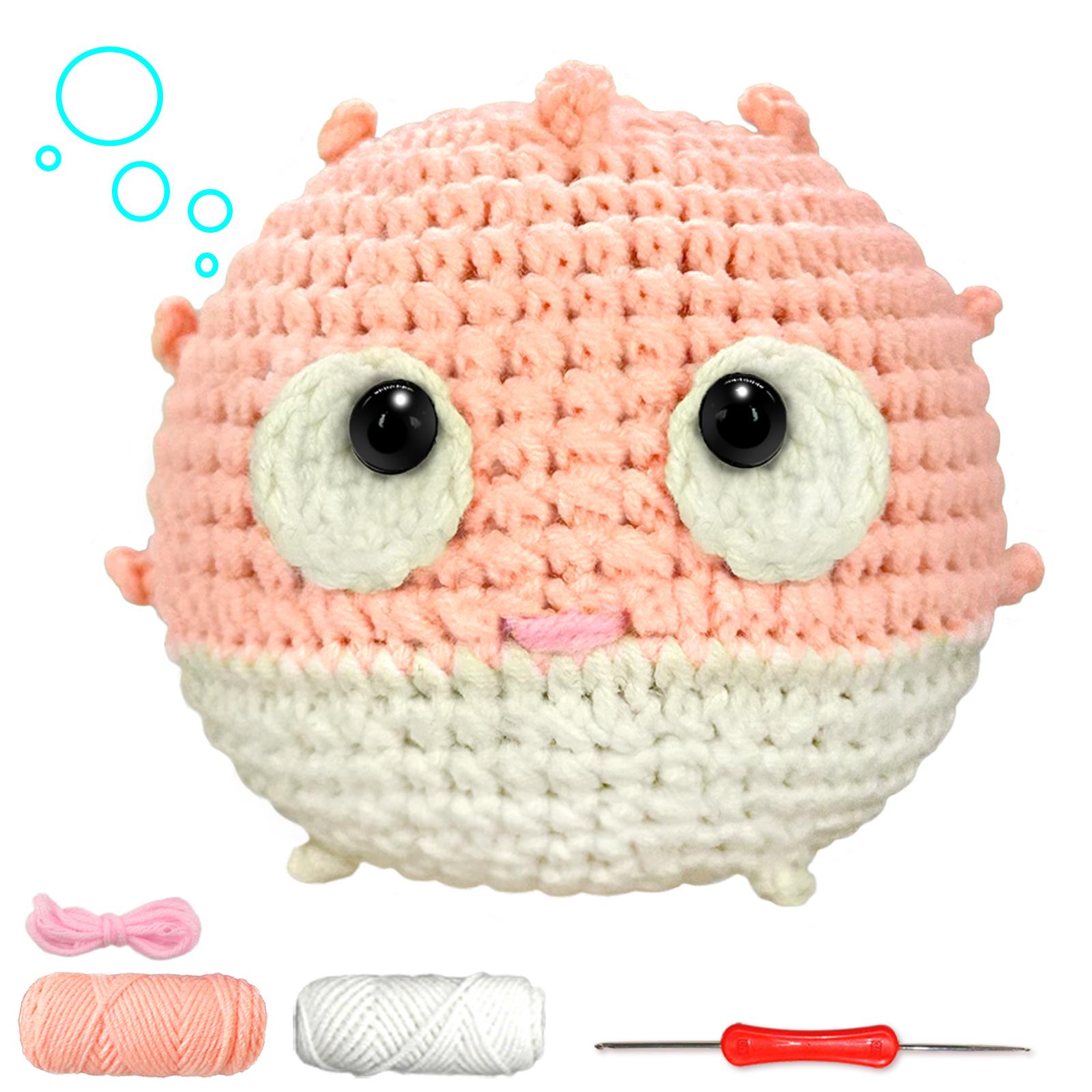 YAMAXIN Cute Animal Theme Crochet Kit for Beginners - DIY Craft Tool Set with Knitting Arts And Crafts Project