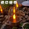 LED Solar Candles Light Flameless Rechargeable Night Light for Wedding Party Garden Decor Outdoor Waterproof Solar Candles Lamp