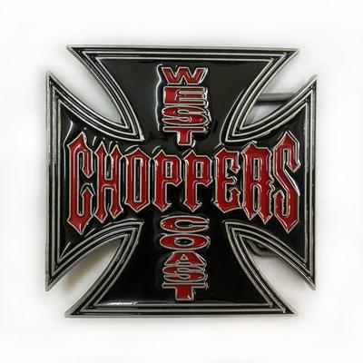 Personalisierte Kreuz-Emblem Schwarze Leder Gürtelschnalle