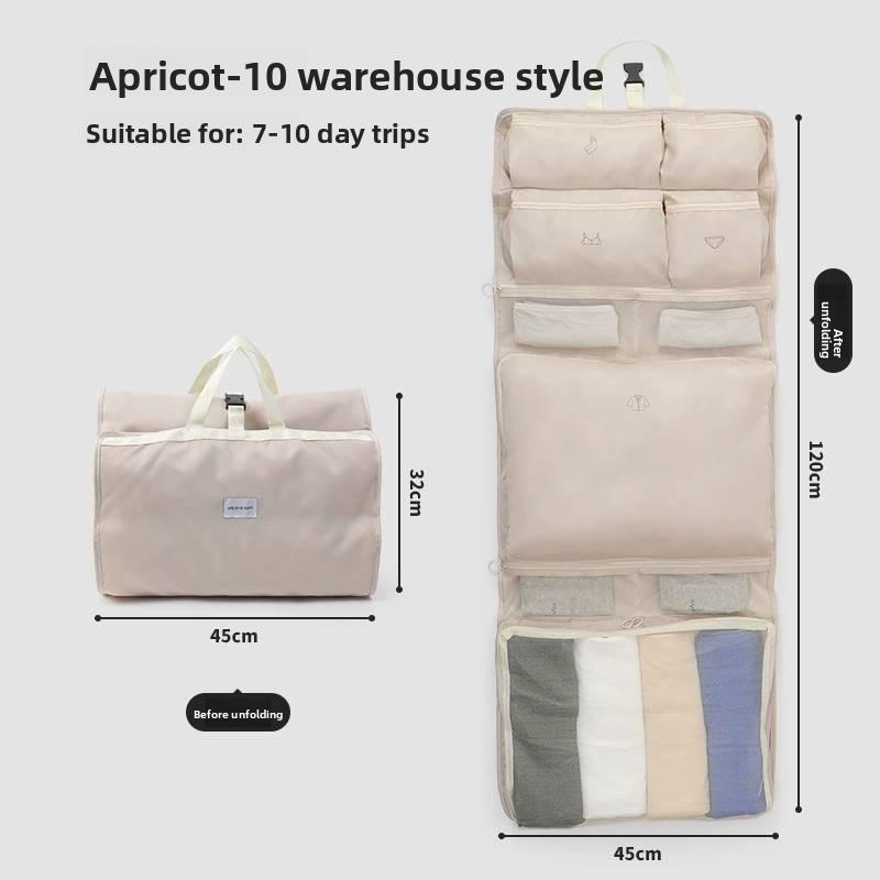 Travel Organizer Bag With Multiple Compartments For Lingerie And Clothing Storage In Bedroom