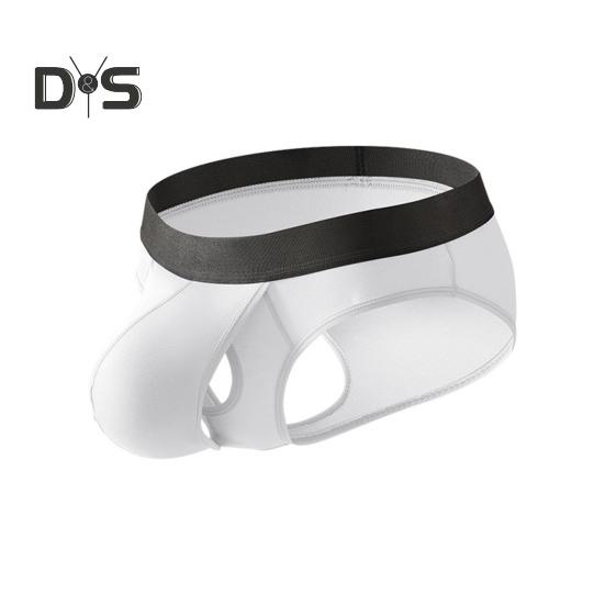 Slips pour Hommes Élastiques Taille Moyenne U-Convexe Haute Élasticité Coupe Ajustée Culottes Couleur Patchwork Sous-vêtements Usage Quotidien