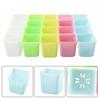 Colorful 20X Mini Plastic Flower Pots Succulent Plants Small Square Pot Garden
