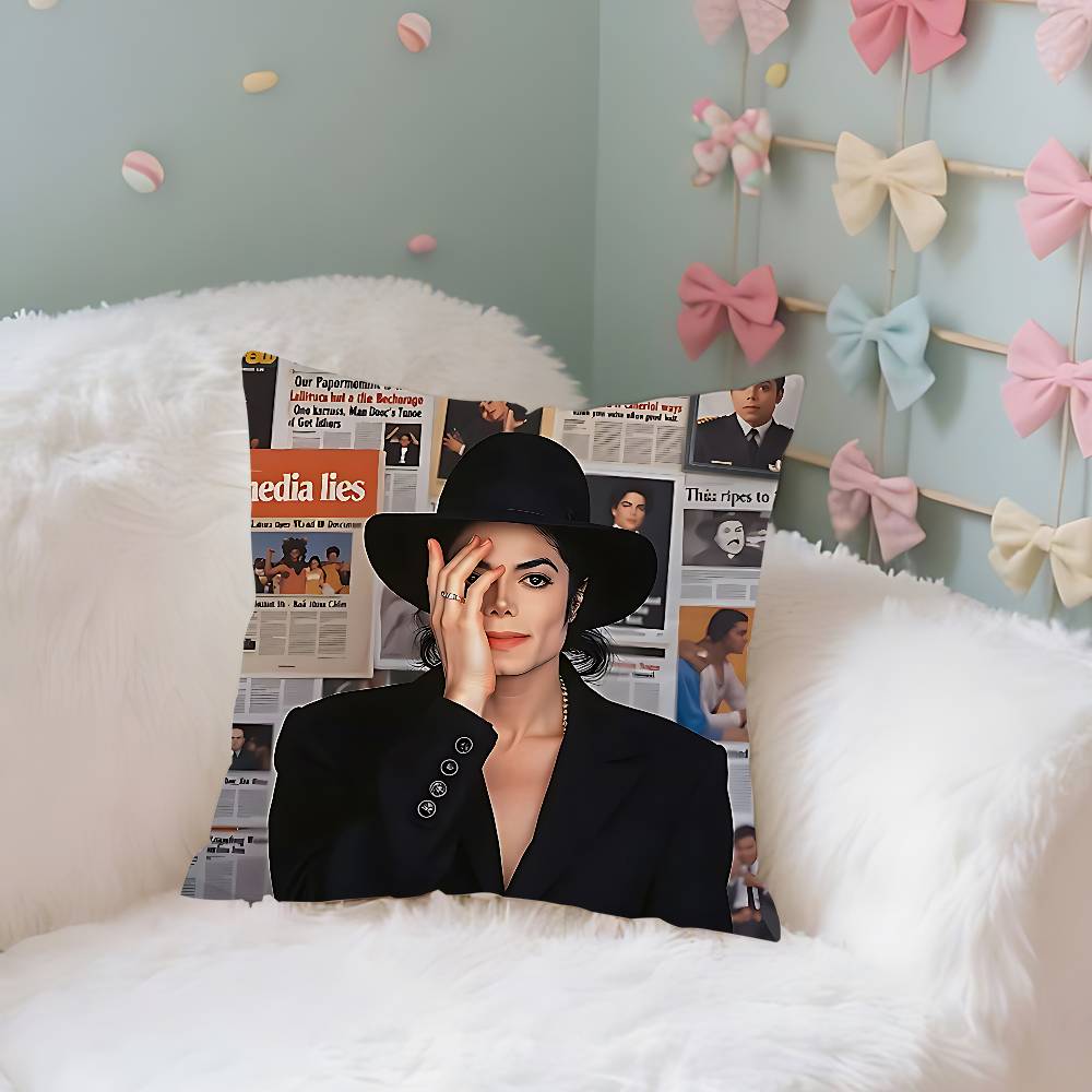 Singer MMichaels JJoseph Jackson Case Plush Fabric Soft Pillowcase Double Sided Print Cushion Cover Household Gifts