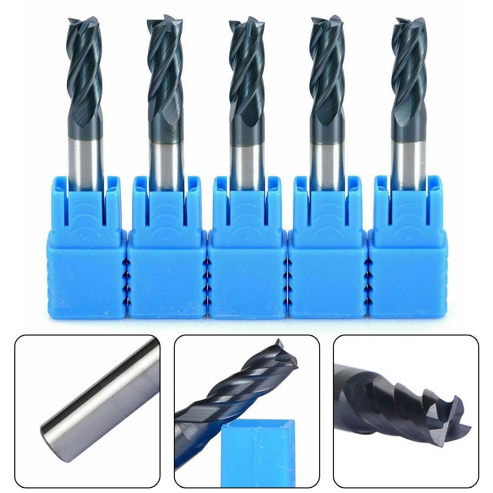 5ks HRC45 4mmx50mm 4břitá stopka Wolframový CNC karbidový frézovací nástroj