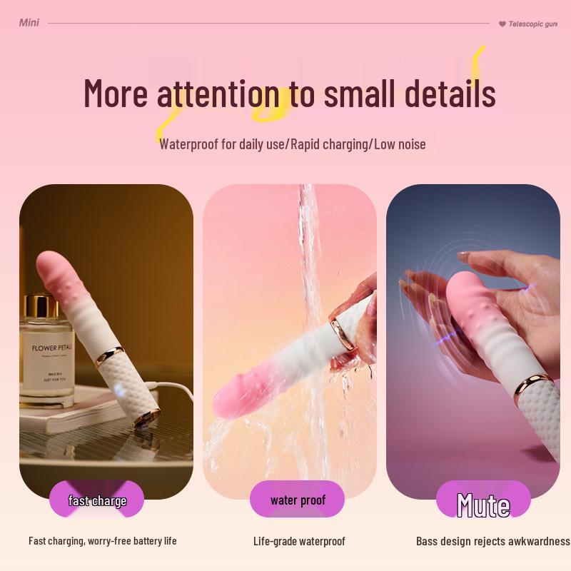 Automatic Telescopic Masturbator for Women with Ten Vibration Modes - Portable Sit-Type Design