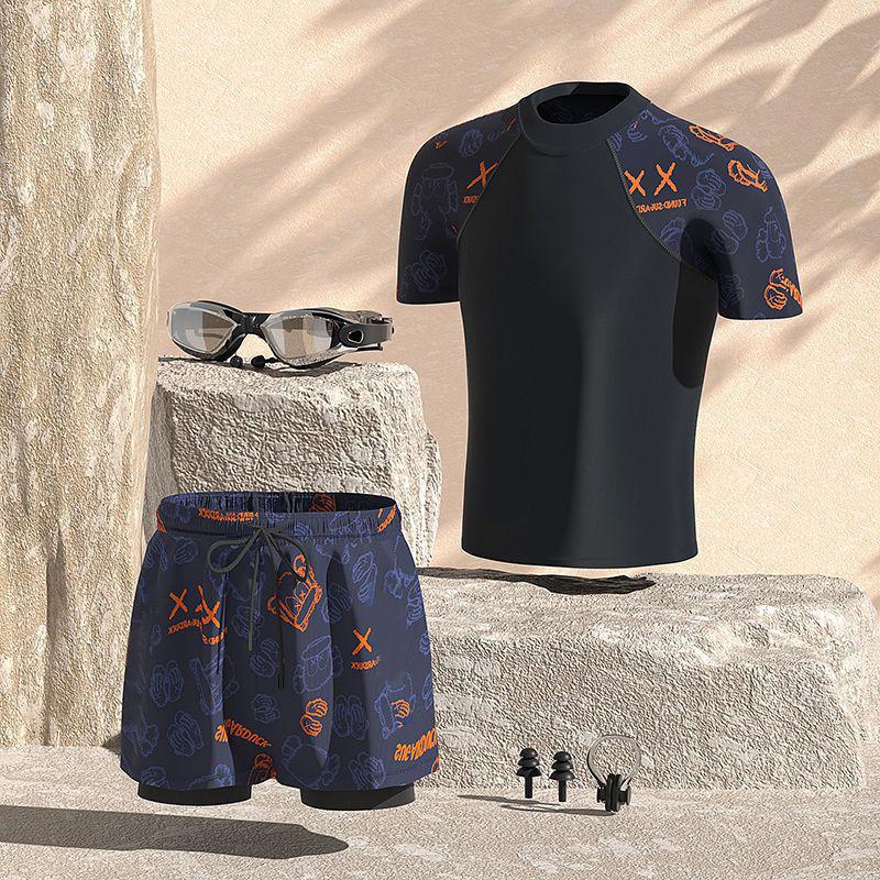 (L-5XL)Badebukser for menn Anti forlegenhet Løs raskt tørr badeshorts for menn ved sjøen Badedrakt Hot Spring Badetøy
