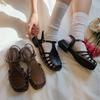 Melting Brown Women Classic Weaving Fisherman Sandals 2color