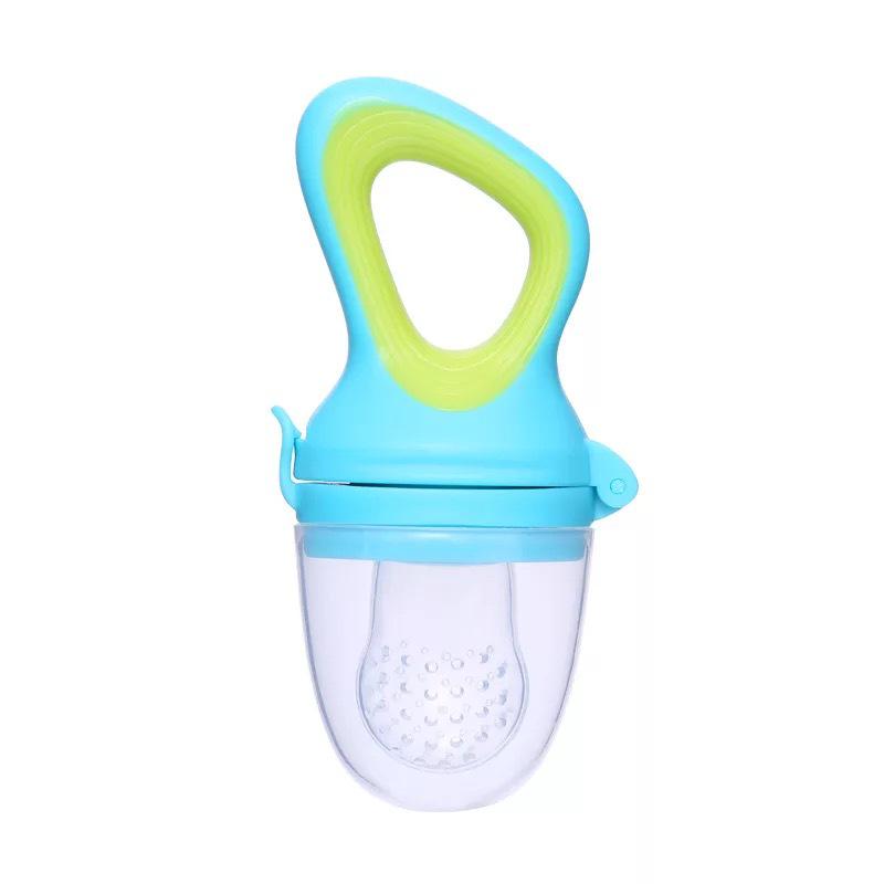 Baby Fruit & Veggie Teething Feeder - Pushable Teether Bag for Easy Self-Feeding