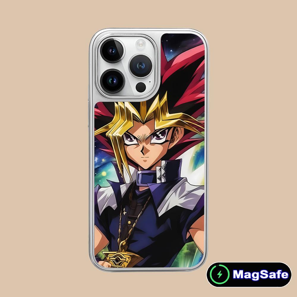 Yugioh Yami Yugi Mobile Phone Case for iPhone 17 16 15 14 13 12 11 Air Pro Max Plus Magsafe Silver Plating Colorful Cover Cover