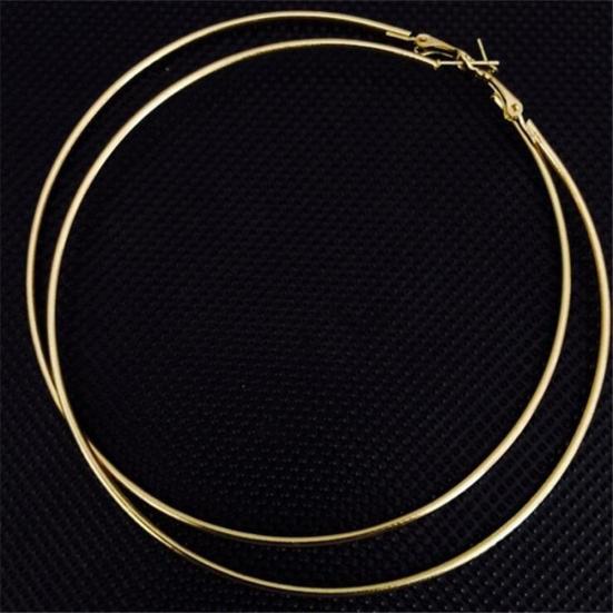 Women Big Circle Charm Statement Hoop Earrings Evening Party Jewelry