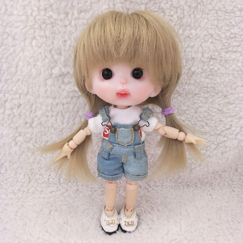 ob11 baby clothes bjd clothes bib denim shorts jumpsuit 1 / 12bjd doll clothes obitsu11 molly doll accessories Toy clothes