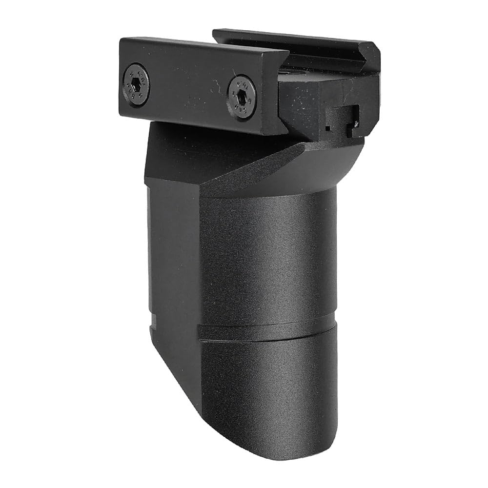 Ryohin Buhin 20mm Rail Compatible AK Foregrip, 5KU Zenit Type PK-6 Short Vertical Grip with Hand Stop, Aluminum CNC Machined, Black