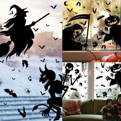 Halloween Giant Ghost Ghost Window Sticker Witch Death Halloween Party Decoration Static Sticker