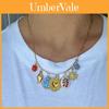 Copper Heart Shape Necklace For Women With Fresh Sweet Style Summer Jewelry Collection