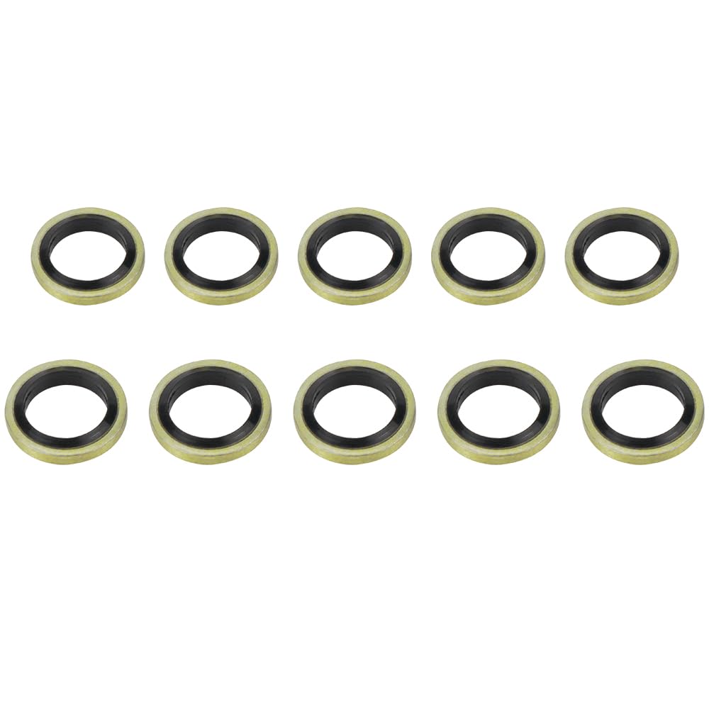 NICECNC 10pcs Banjo Bolt Sealed Crush Washers 10mm Motorcycle Brake Master Cylinder,Nissin Master Cylinders Calipers Compatible with Honda Compatible