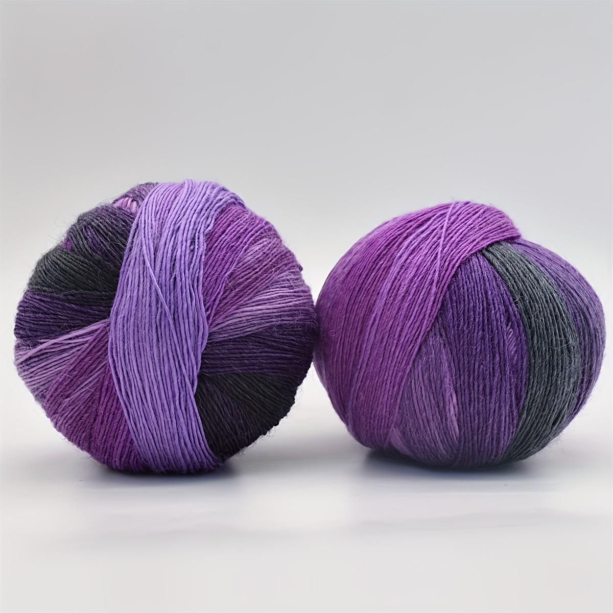 

6 мотков градиентной толстой шерстяной пряжи для пледов, очень толстый моток (600 г) - Очень толстая и мягкая пряжа для ручного вязания для уютных зимних проектов своими руками