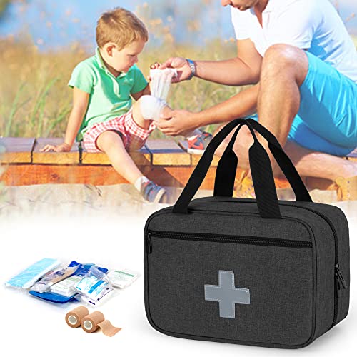 CURMIO First Aid Bag, First Aid Kit (Bag Only), Black