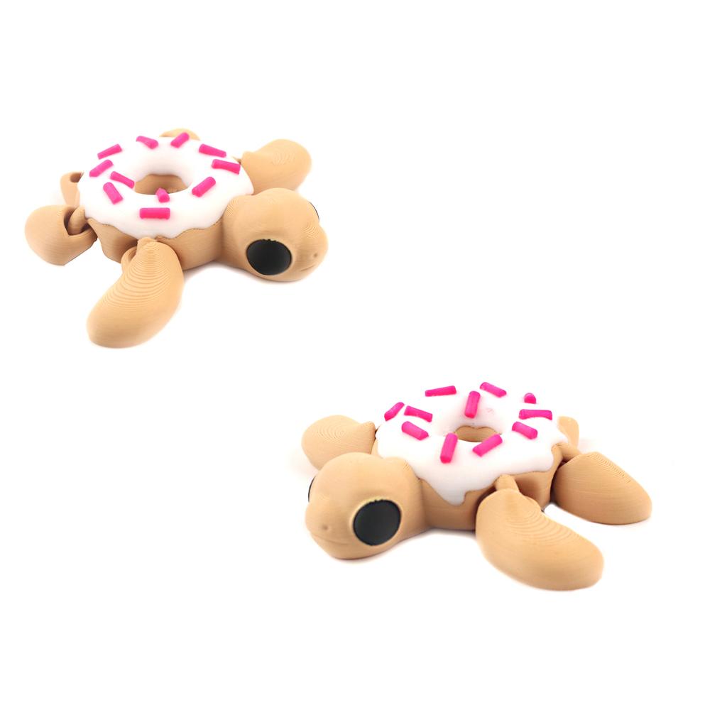 Doughnut Turtle Animal Model, Creative Desktop Novelty Decoration, 3D Printed Office Irritable Manual Stress Relief
