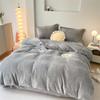 Winter Flannel Duvet Cover Solod Color Soft Warm Quilt Cover Cozy Thick Comforter Cover for Adults Children Queen King Bed Linen