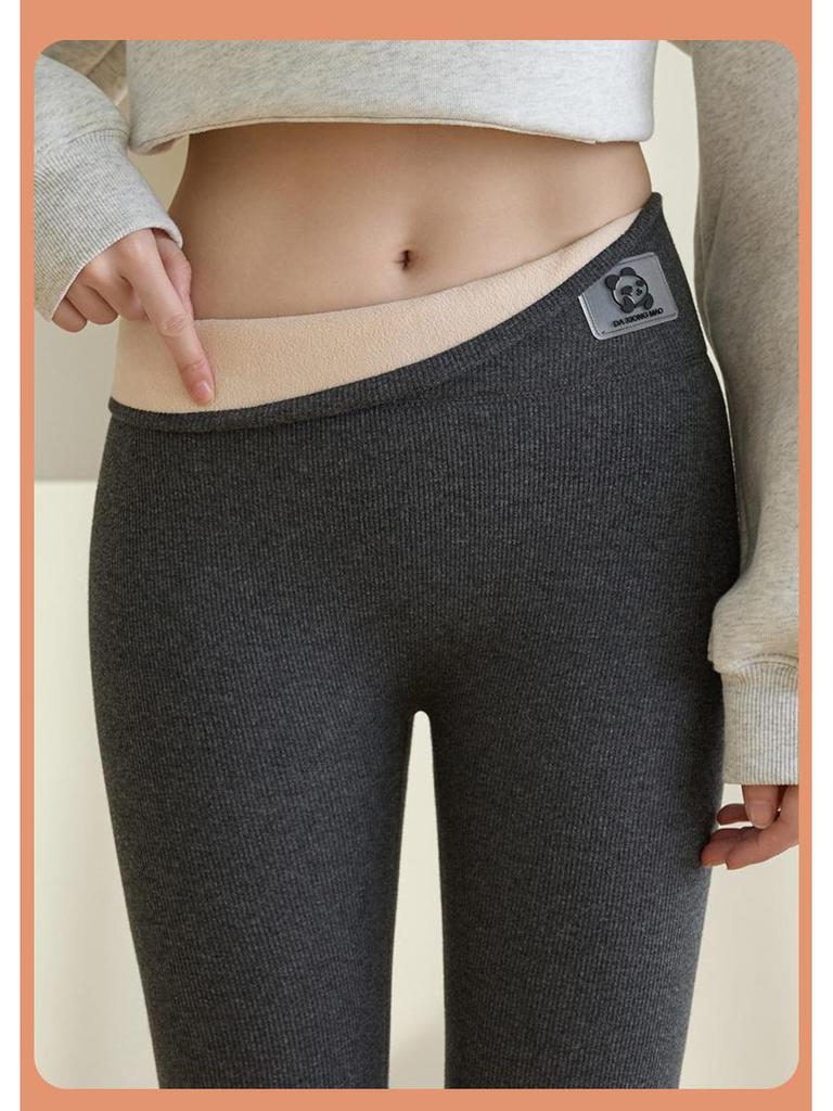 Women's 2025 High Waist Thick Fleece-Lined Cotton Wool Leggings for Winter