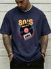 Vintage Retro 80s Music Vinyl Cassette Art Front Graphic Print Unisexs Crew Neck Short Sleeve Tee Casual Daily Soft Basic Wear Top