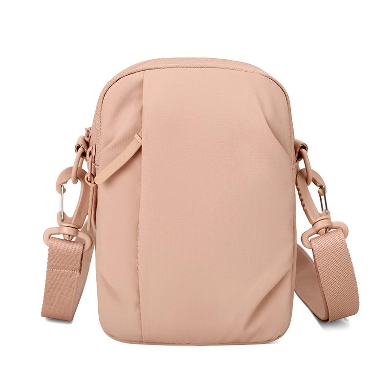 Lightweight Multifunctional Mobile Phone Bag Solid Color Shoulder Bag Crossbody Bag Commuter Nylon Bag